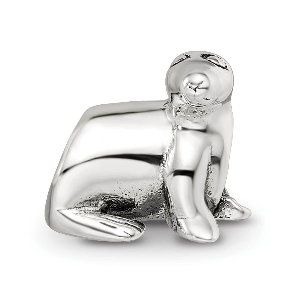 Alternate view of the Sterling Silver Sea Lion Bead Charm by The Black Bow Jewelry Co.