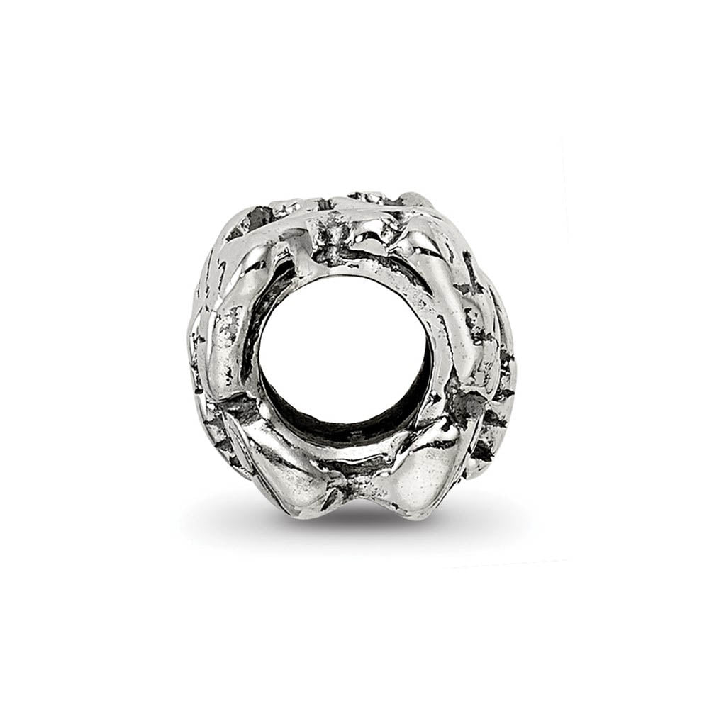 Alternate view of the Sterling Silver Polished Butterfly Bead Charm by The Black Bow Jewelry Co.