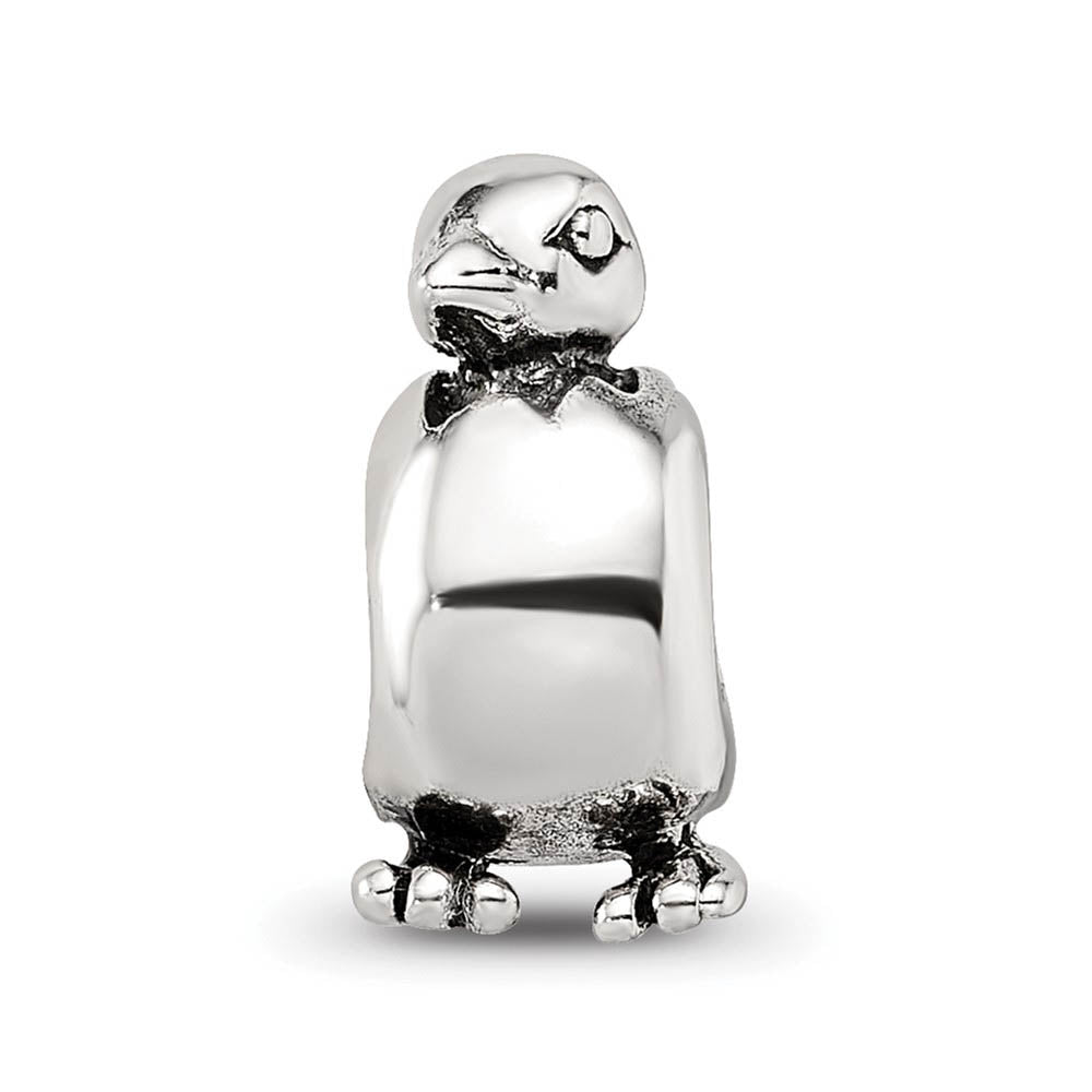 Alternate view of the Sterling Silver Hatching Baby Bird Bead Charm by The Black Bow Jewelry Co.