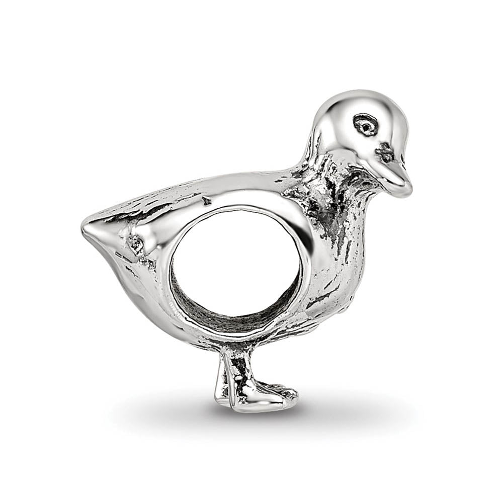 Alternate view of the Sterling Silver Standing Duck Bead Charm by The Black Bow Jewelry Co.