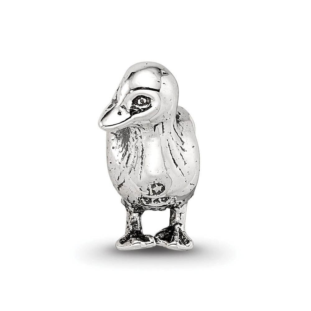 Alternate view of the Sterling Silver Standing Duck Bead Charm by The Black Bow Jewelry Co.