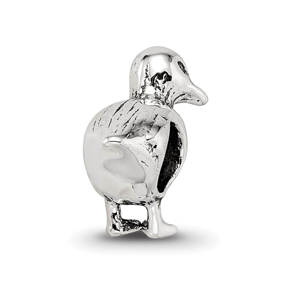 Alternate view of the Sterling Silver Standing Duck Bead Charm by The Black Bow Jewelry Co.