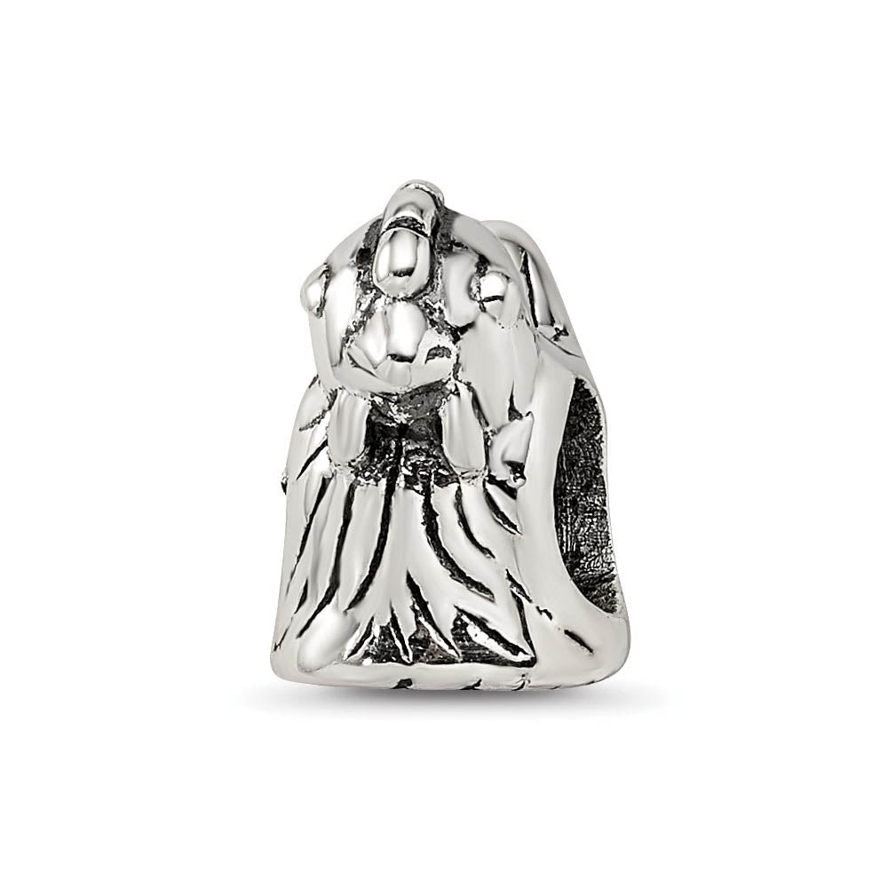 Sterling Silver Chicken Bead Charm, Item B8888 by The Black Bow Jewelry Co.
