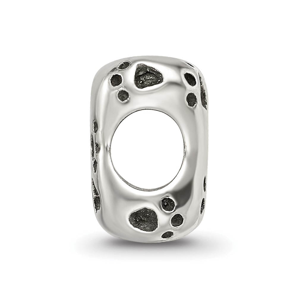 Alternate view of the Sterling Silver Dog Bone Bead Charm by The Black Bow Jewelry Co.
