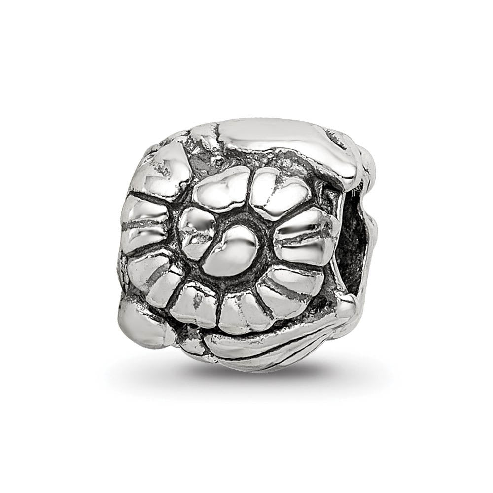 Sterling Silver Sea Shell Bead Charm, Item B8895 by The Black Bow Jewelry Co.