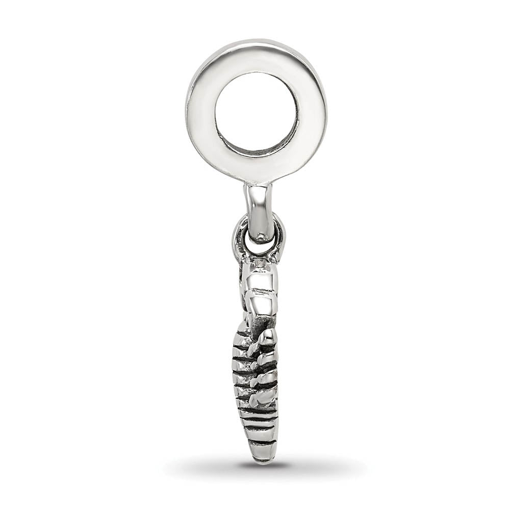 Alternate view of the Sterling Silver Scorpion Bead Charm by The Black Bow Jewelry Co.