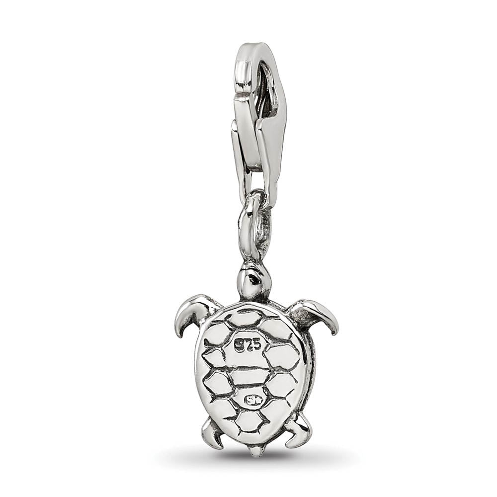 Alternate view of the Sterling Silver Turtle Clip-on Bead Charm by The Black Bow Jewelry Co.