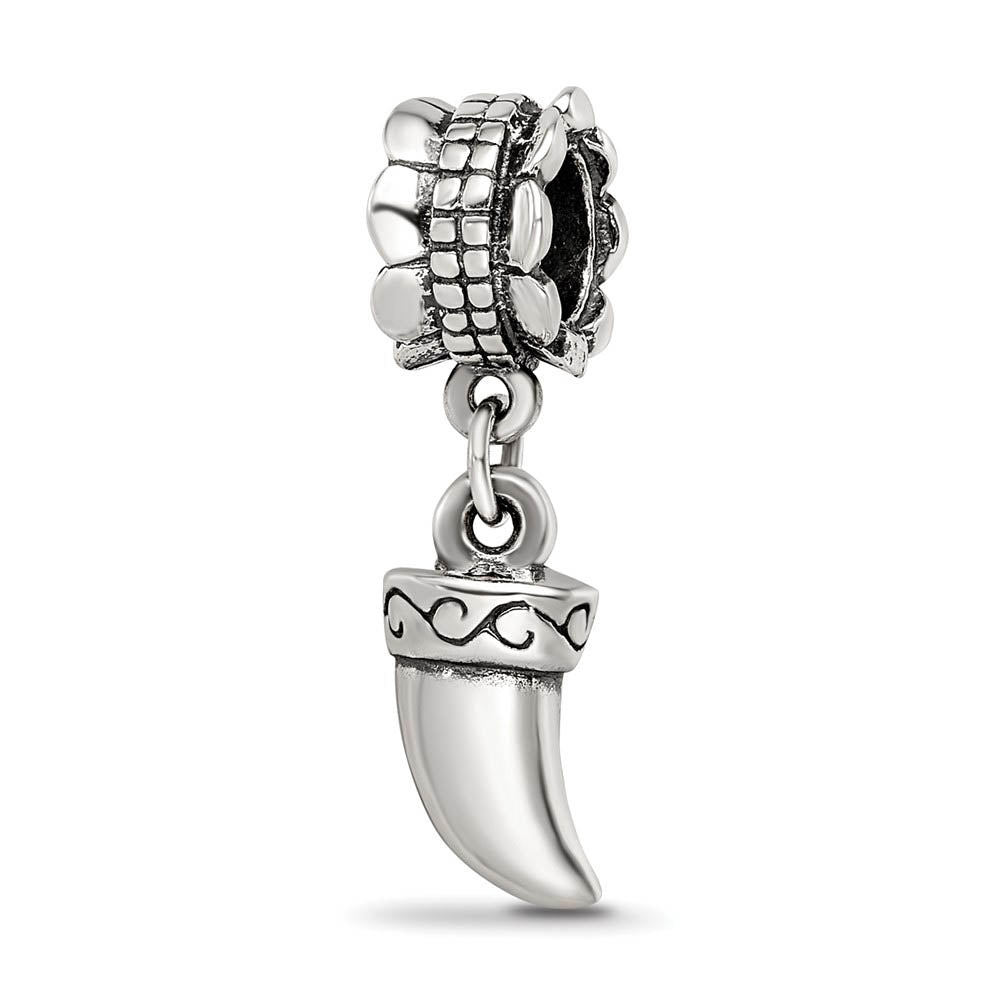 Sterling Silver Tiger Claw Bead Charm, Item B9031 by The Black Bow Jewelry Co.