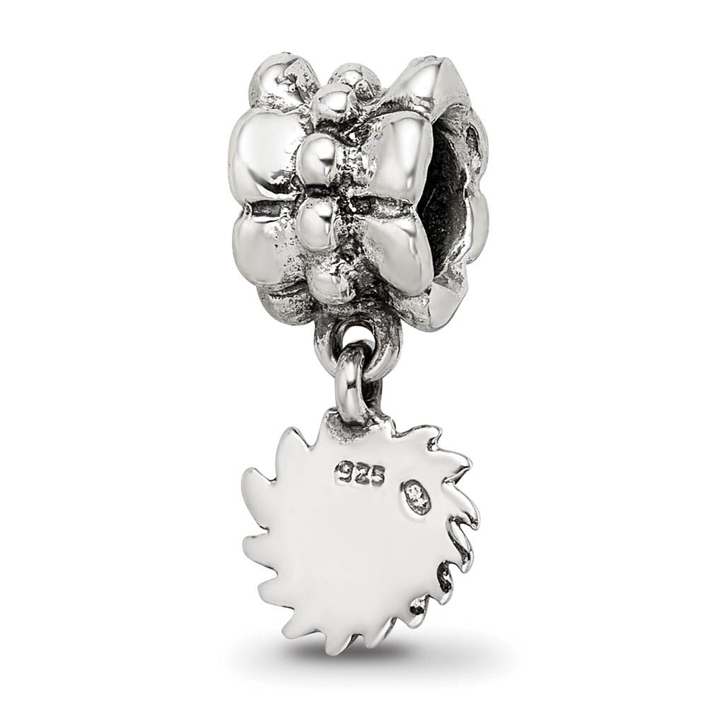 Alternate view of the Sterling Silver Sun Dangle Bead Charm by The Black Bow Jewelry Co.