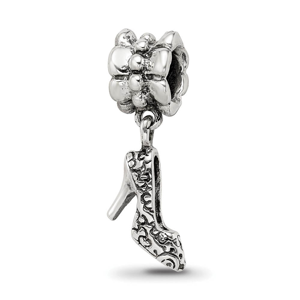 Sterling Silver High Heel Dangle Bead Charm, Item B9051 by The Black Bow Jewelry Co.