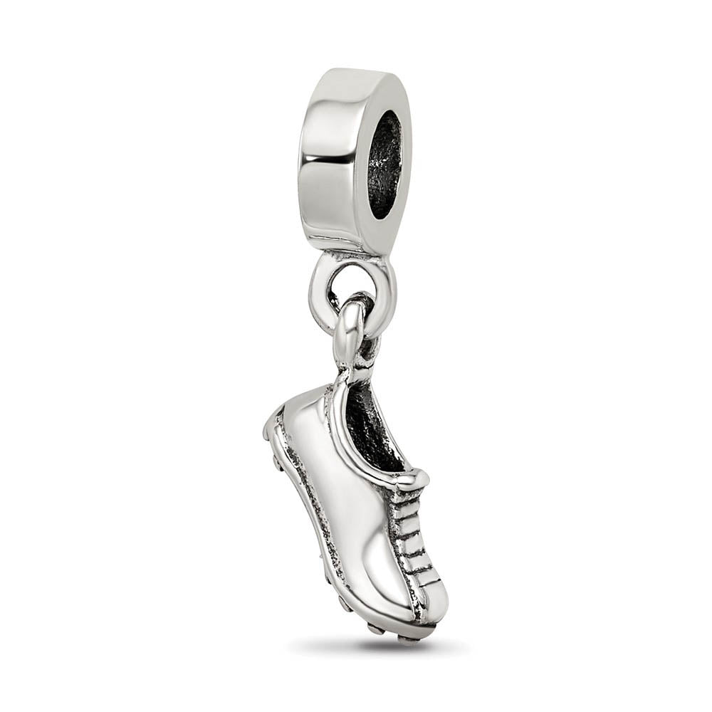 Sterling Silver Sports Shoe Dangle Bead Charm, Item B9056 by The Black Bow Jewelry Co.