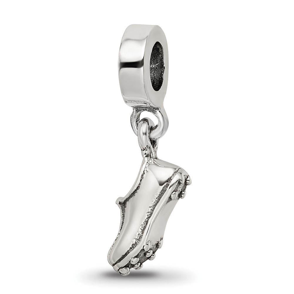 Alternate view of the Sterling Silver Sports Shoe Dangle Bead Charm by The Black Bow Jewelry Co.