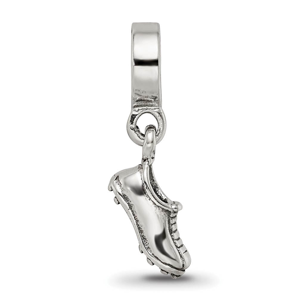 Alternate view of the Sterling Silver Sports Shoe Dangle Bead Charm by The Black Bow Jewelry Co.