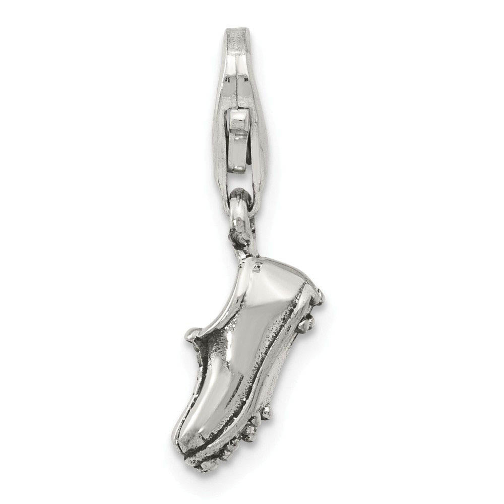Sterling Silver Sports Shoe Clip-on Bead Charm, Item B9086 by The Black Bow Jewelry Co.