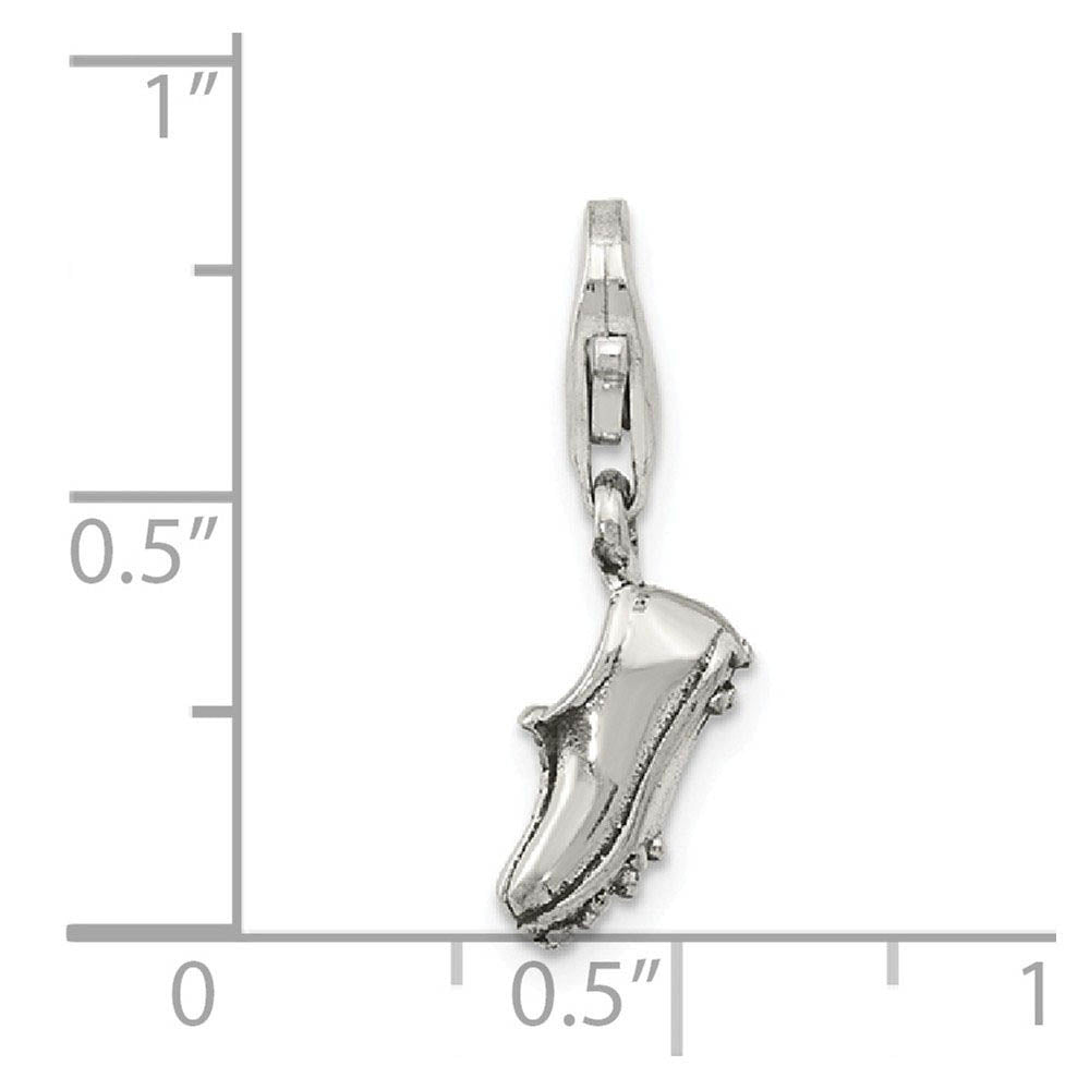 Alternate view of the Sterling Silver Sports Shoe Clip-on Bead Charm by The Black Bow Jewelry Co.
