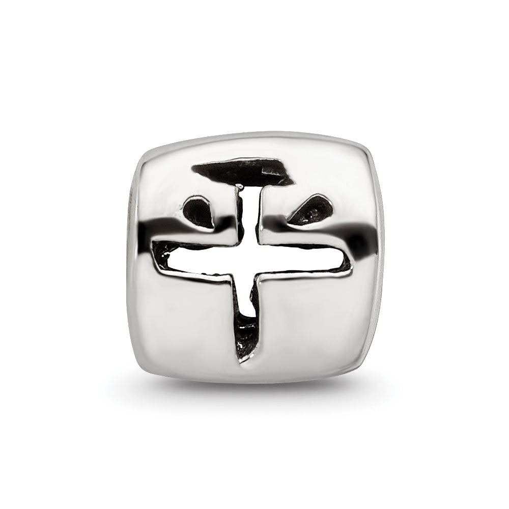 Alternate view of the Sterling Silver Chinese Peace Bead Charm by The Black Bow Jewelry Co.