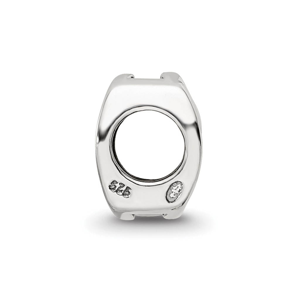 Alternate view of the Sterling Silver OM Symbol Bead Charm by The Black Bow Jewelry Co.