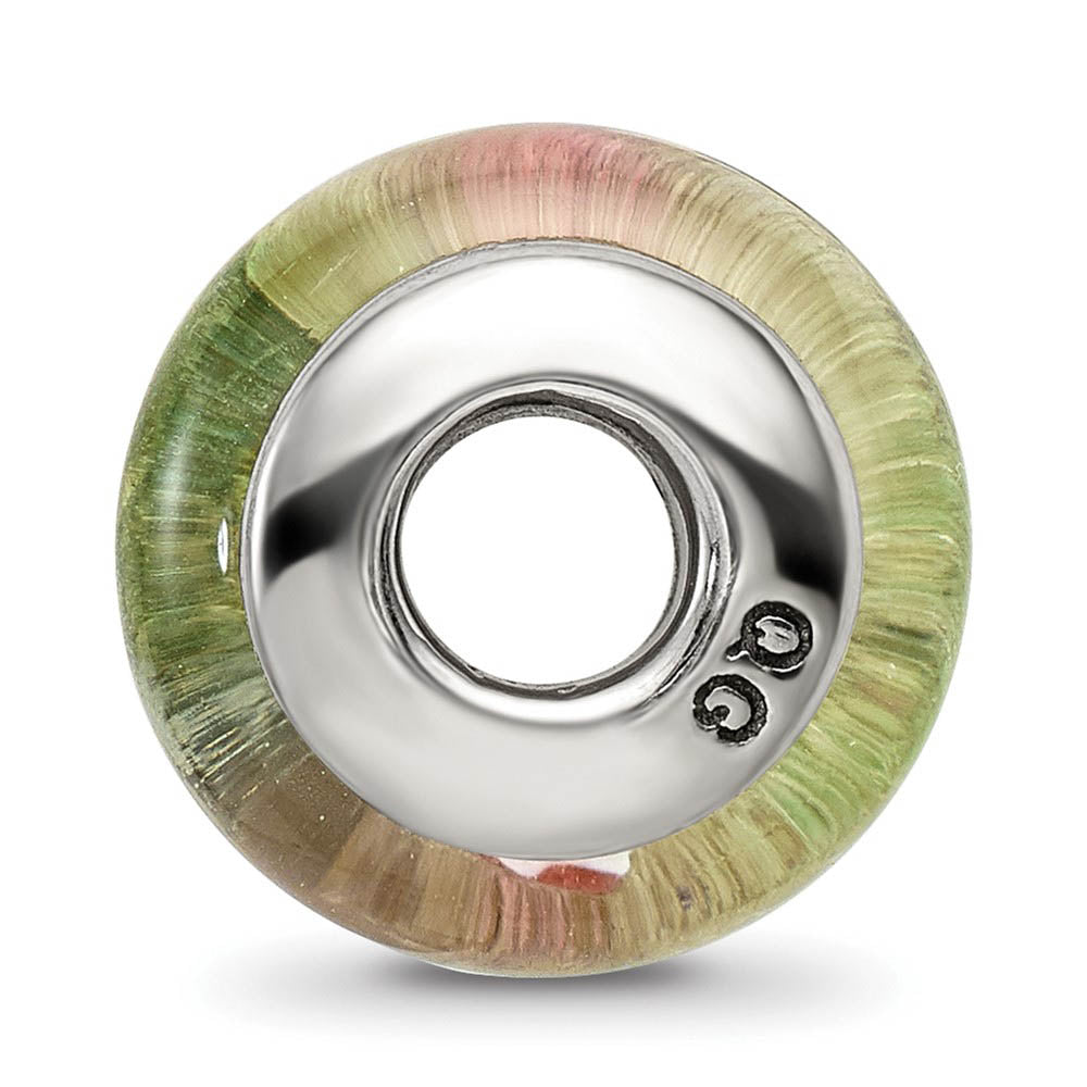 Alternative view of Multicolored Glass Sterling Silver Bead Charm
