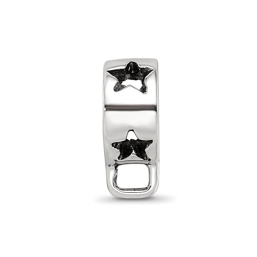 Alternate view of the Sterling Silver Star Bead Charm Holder for Clip-on Bead Charms by The Black Bow Jewelry Co.