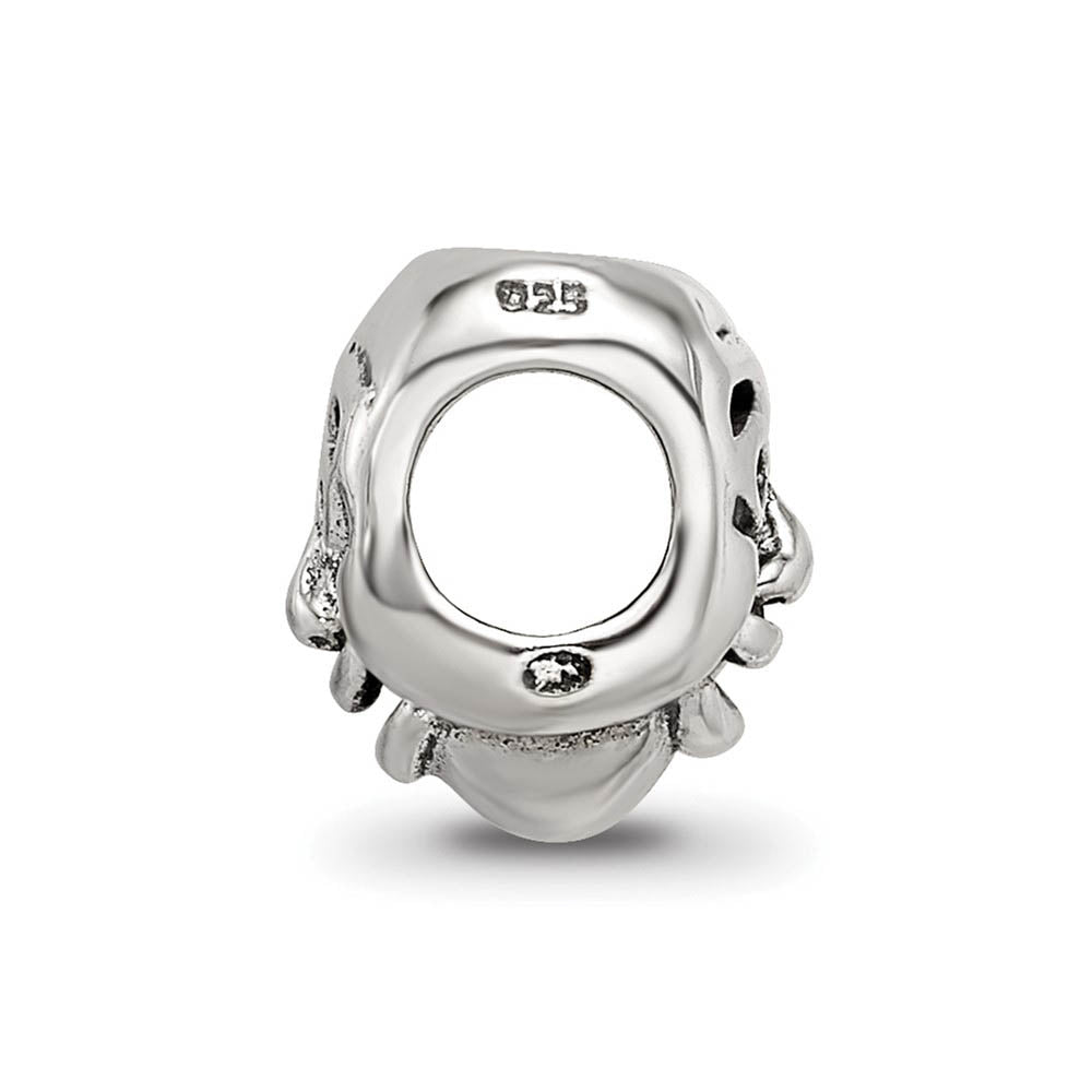 Alternate view of the Sterling Silver Comedy Mask Bead Charm by The Black Bow Jewelry Co.