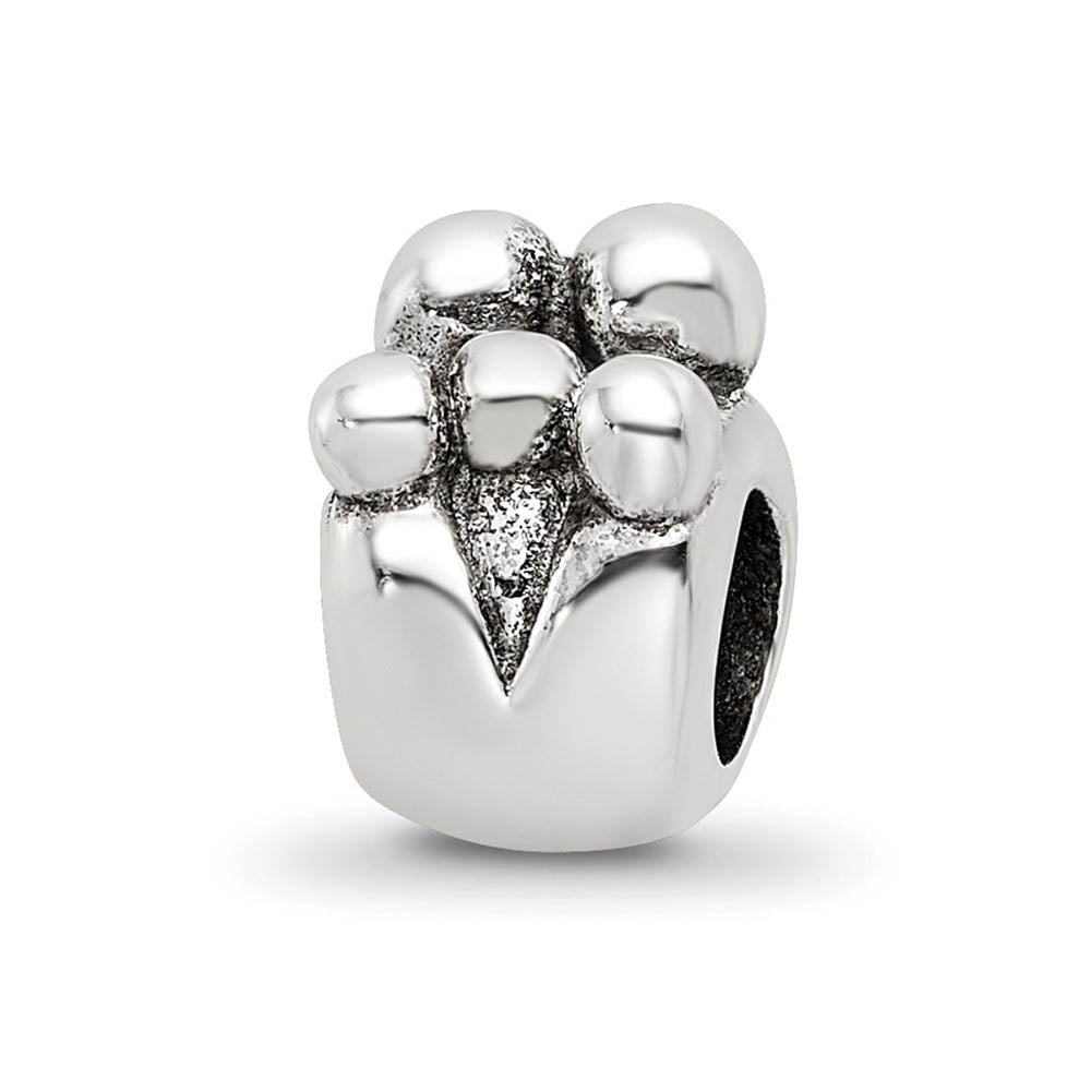 Sterling Silver Family of 5 Bead Charm, Item B9269 by The Black Bow Jewelry Co.