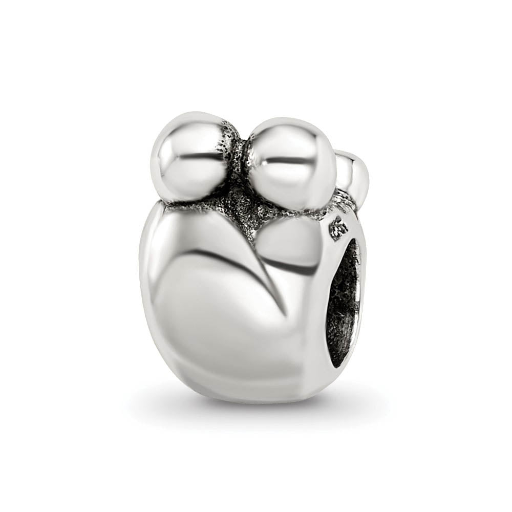 Alternate view of the Sterling Silver Family of 5 Bead Charm by The Black Bow Jewelry Co.