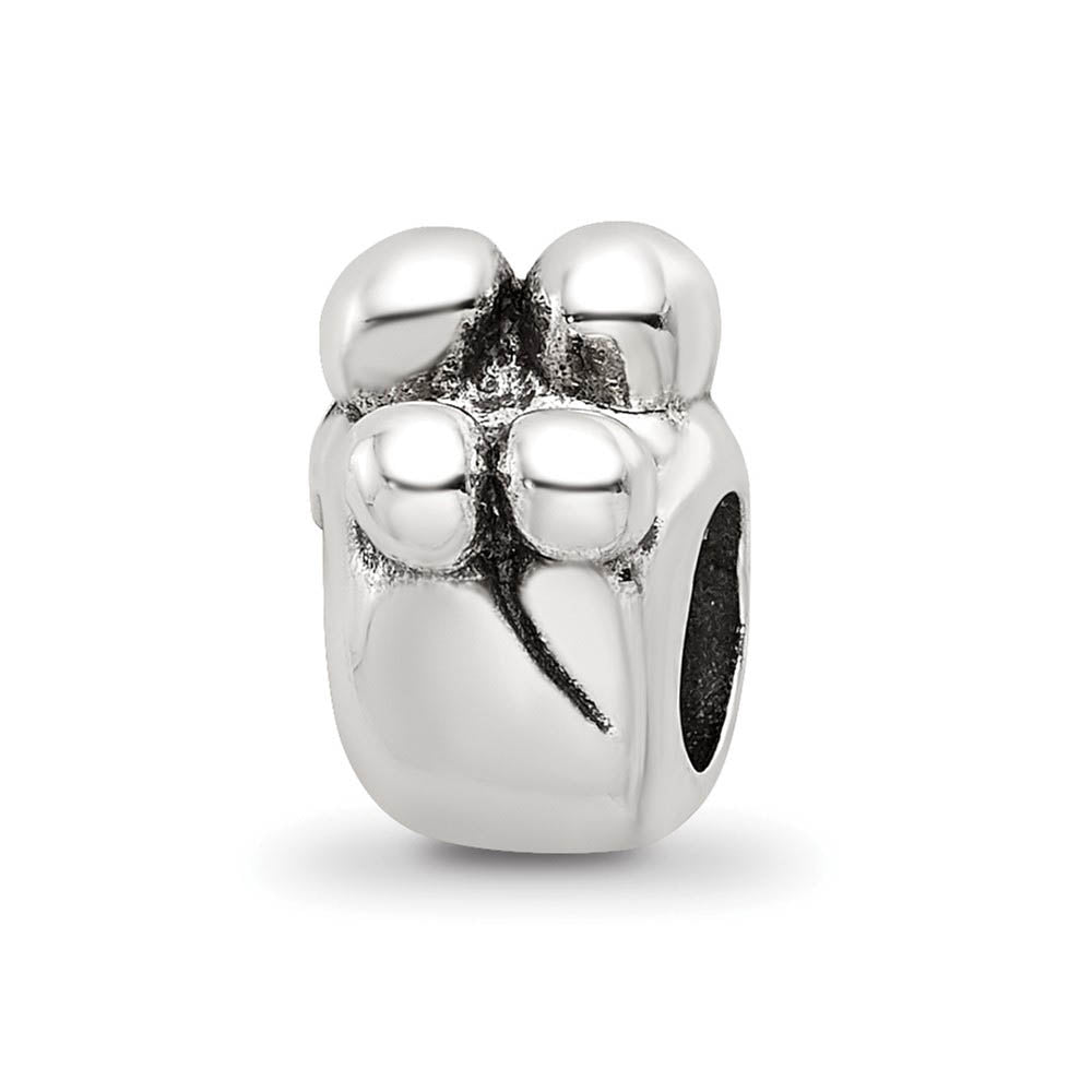 Sterling Silver Family of 4 Bead Charm, Item B9270 by The Black Bow Jewelry Co.