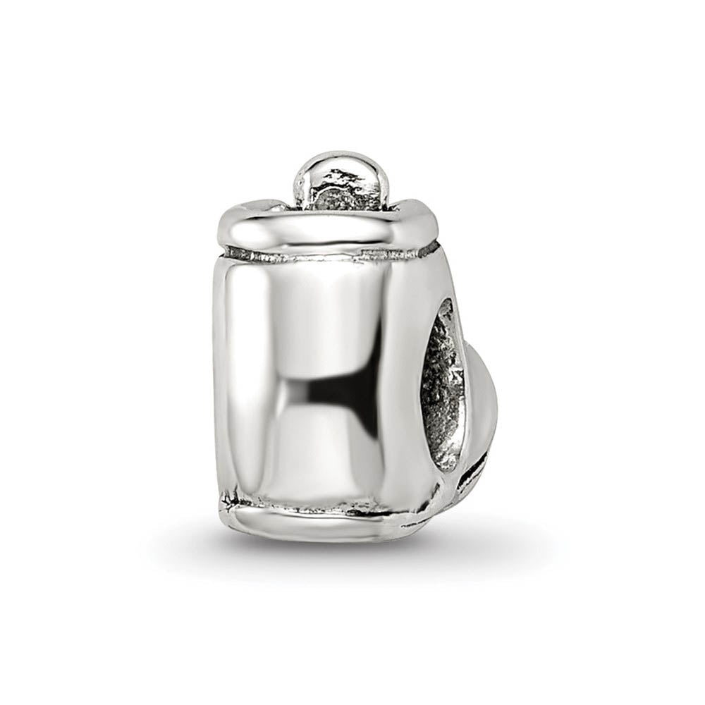 Alternate view of the Sterling Silver Baby Shoe Bead Charm by The Black Bow Jewelry Co.