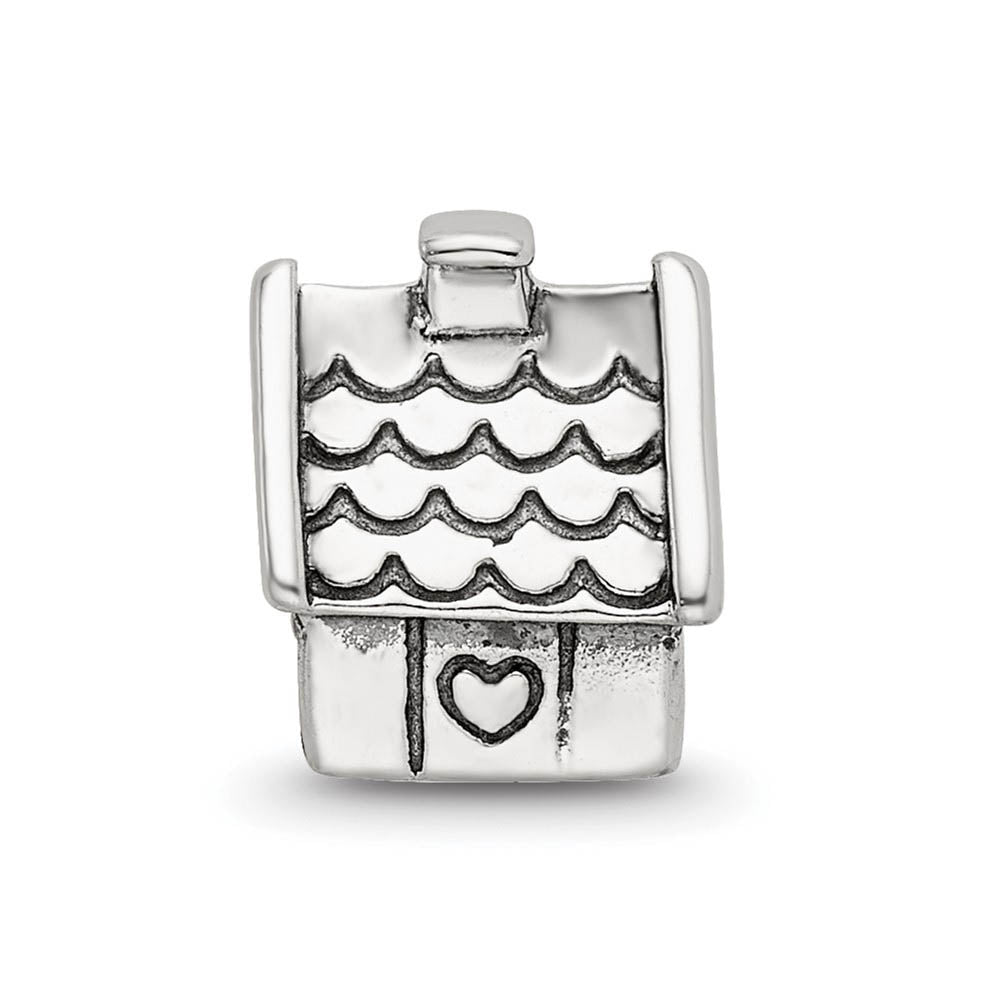 Alternate view of the Sterling Silver House Bead Charm by The Black Bow Jewelry Co.
