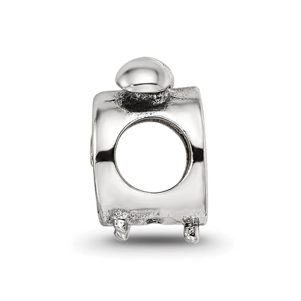 Alternate view of the Sterling Silver Alarm Bead Charm by The Black Bow Jewelry Co.