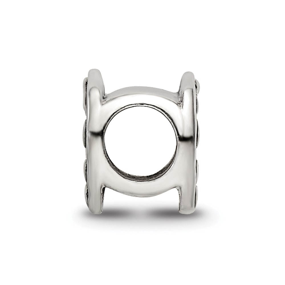 Alternate view of the Sterling Silver Artists Palette Bead Charm by The Black Bow Jewelry Co.