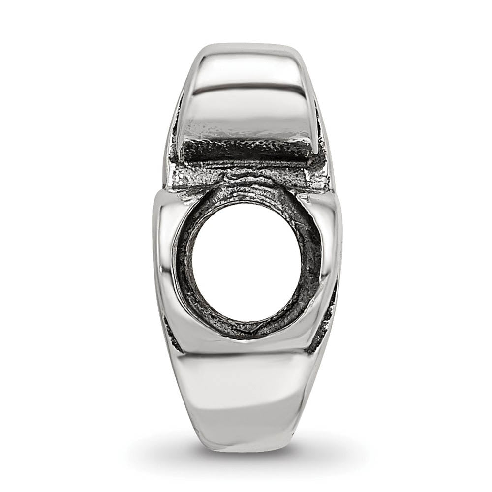 Alternate view of the Sterling Silver Treble Clef Bead Charm by The Black Bow Jewelry Co.