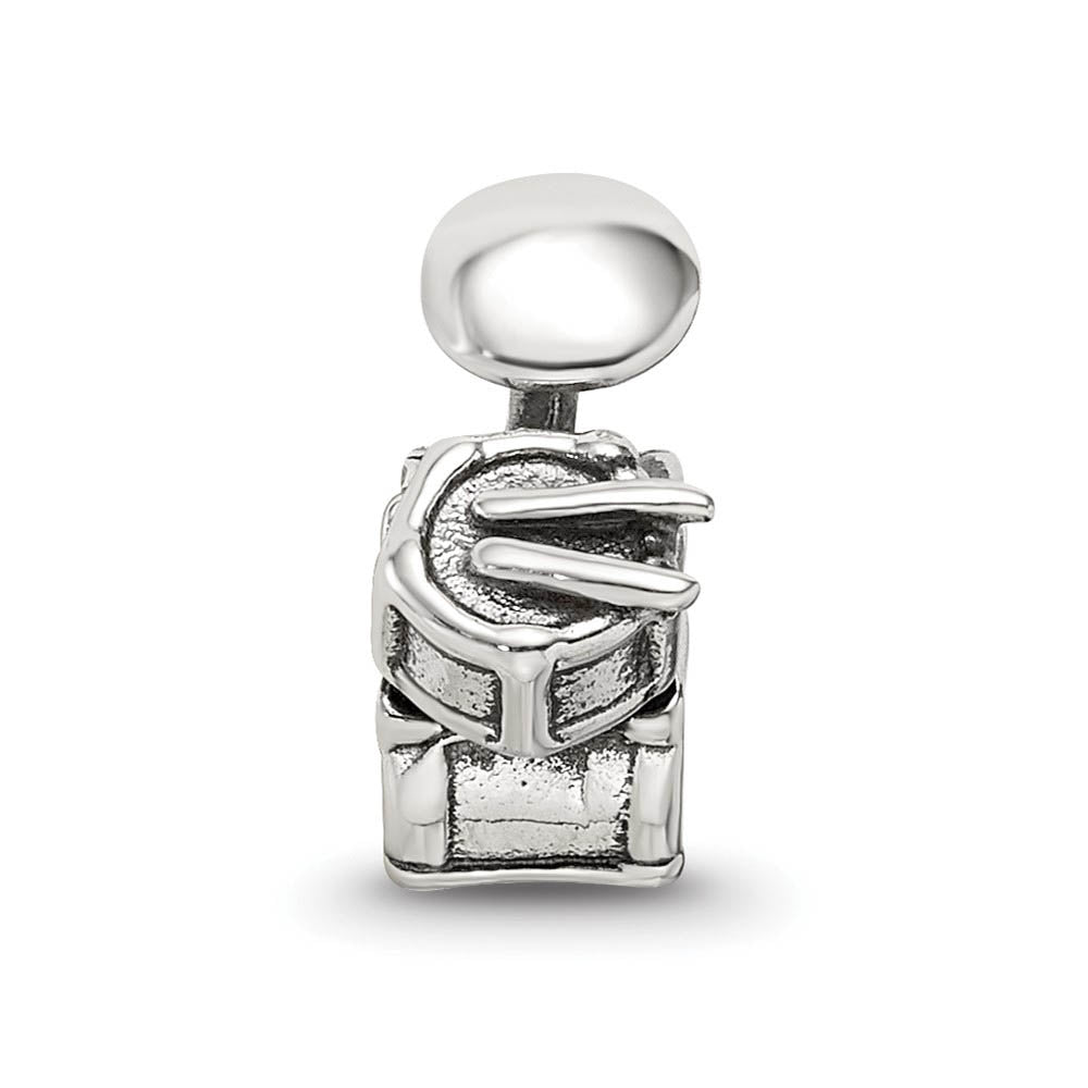 Alternate view of the Sterling Silver Drum Set Bead Charm by The Black Bow Jewelry Co.