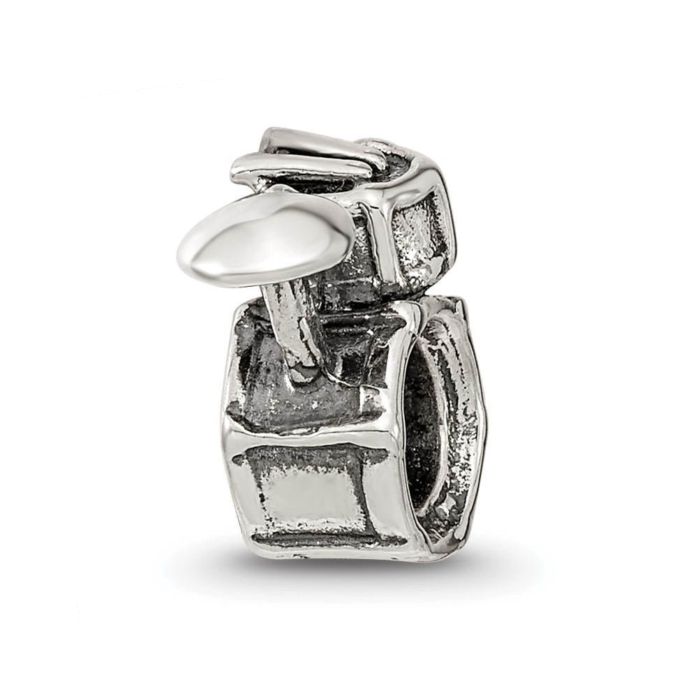 Alternate view of the Sterling Silver Drum Set Bead Charm by The Black Bow Jewelry Co.