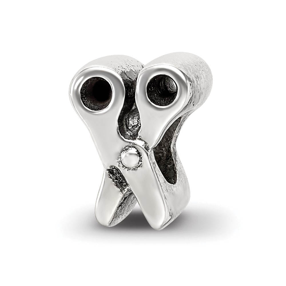 Sterling Silver Scissors Bead Charm, Item B9304 by The Black Bow Jewelry Co.