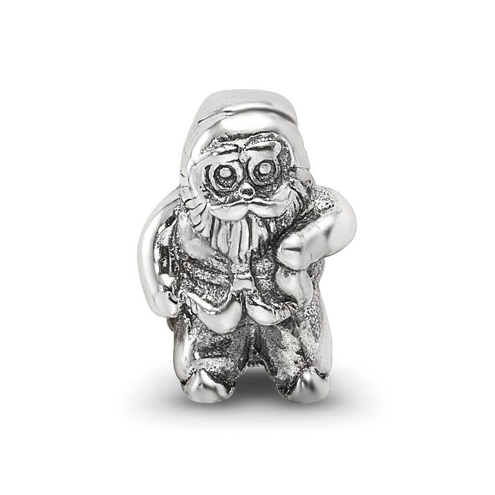 Alternate view of the Sterling Silver Santa Claus Bead Charm by The Black Bow Jewelry Co.