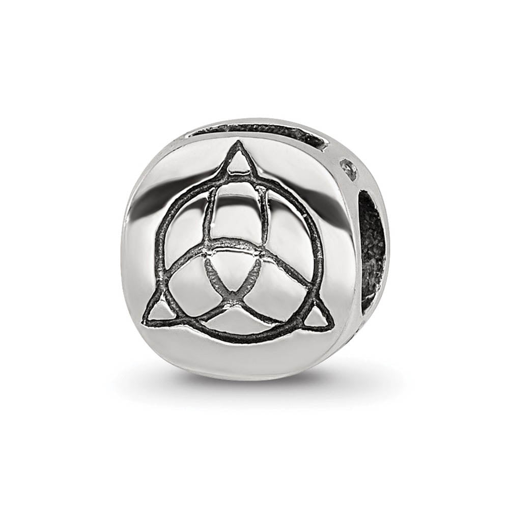 Sterling Silver Celtic Trinity Bead Charm, Item B9314 by The Black Bow Jewelry Co.