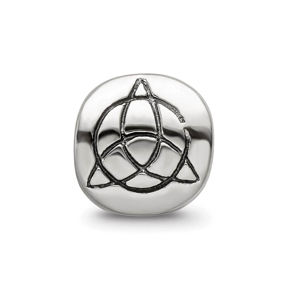 Alternate view of the Sterling Silver Celtic Trinity Bead Charm by The Black Bow Jewelry Co.