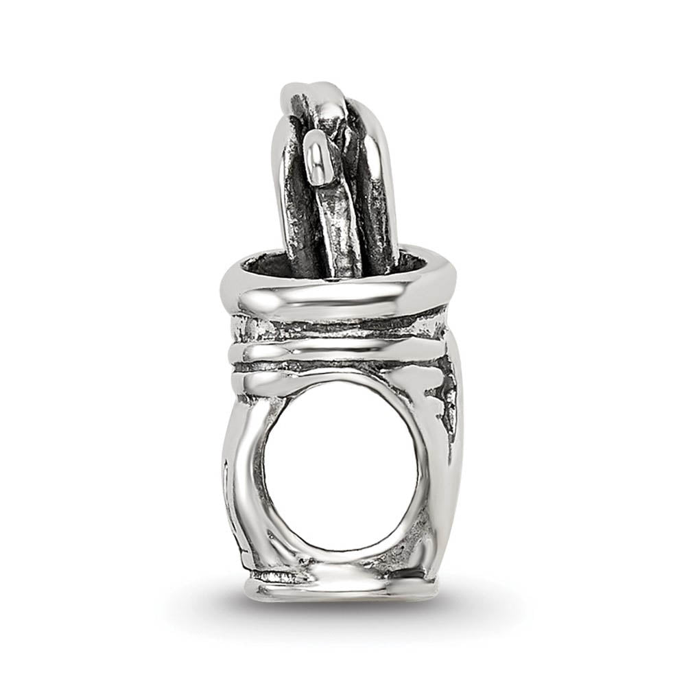 Alternate view of the Sterling Silver Golf Bag Bead Charm by The Black Bow Jewelry Co.