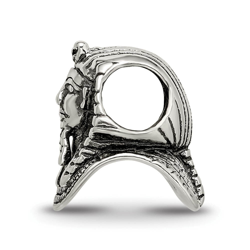 Alternate view of the Sterling Silver Pharaoh Bead Charm by The Black Bow Jewelry Co.