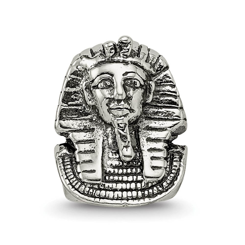 Alternate view of the Sterling Silver Pharaoh Bead Charm by The Black Bow Jewelry Co.