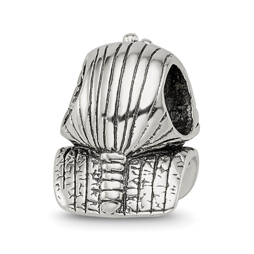 Alternate view of the Sterling Silver Pharaoh Bead Charm by The Black Bow Jewelry Co.