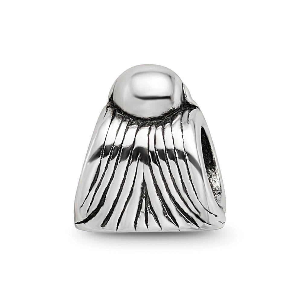 Alternate view of the Sterling Silver Sitting Buddha Bead Charm by The Black Bow Jewelry Co.