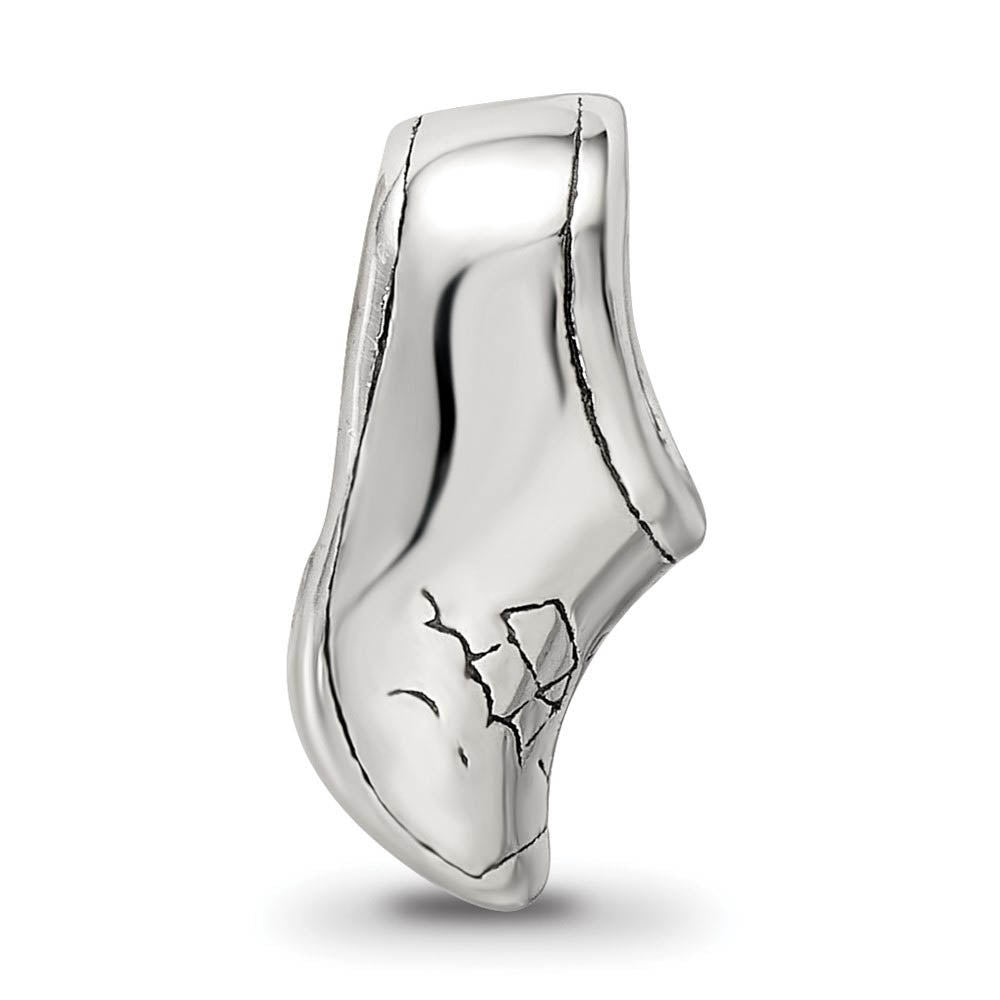 Alternate view of the Sterling Silver Dutch Shoe Bead Charm by The Black Bow Jewelry Co.