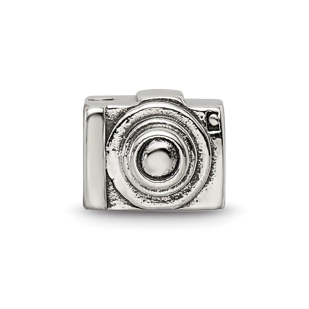Alternate view of the Sterling Silver Camera Bead Charm by The Black Bow Jewelry Co.
