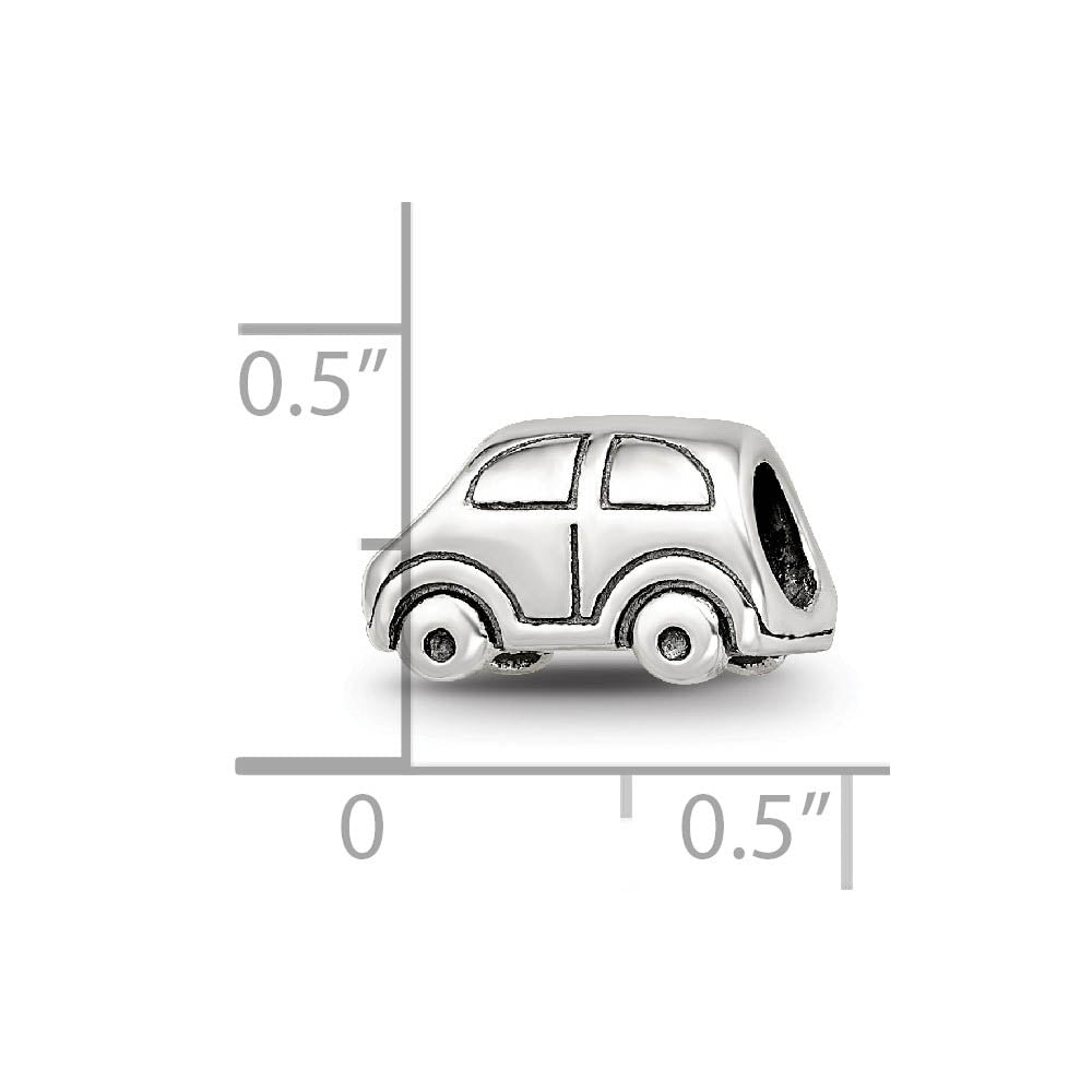 Alternate view of the Sterling Silver Family Car Bead Charm by The Black Bow Jewelry Co.