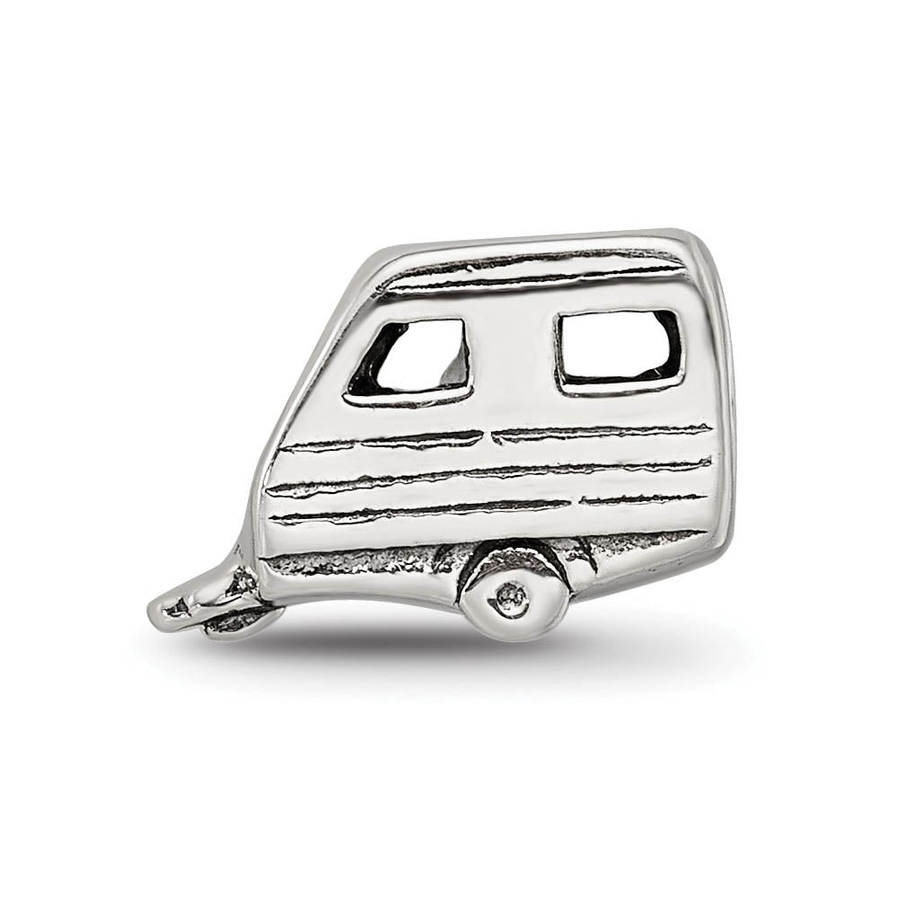 Alternate view of the Sterling Silver Camper Bead Charm by The Black Bow Jewelry Co.