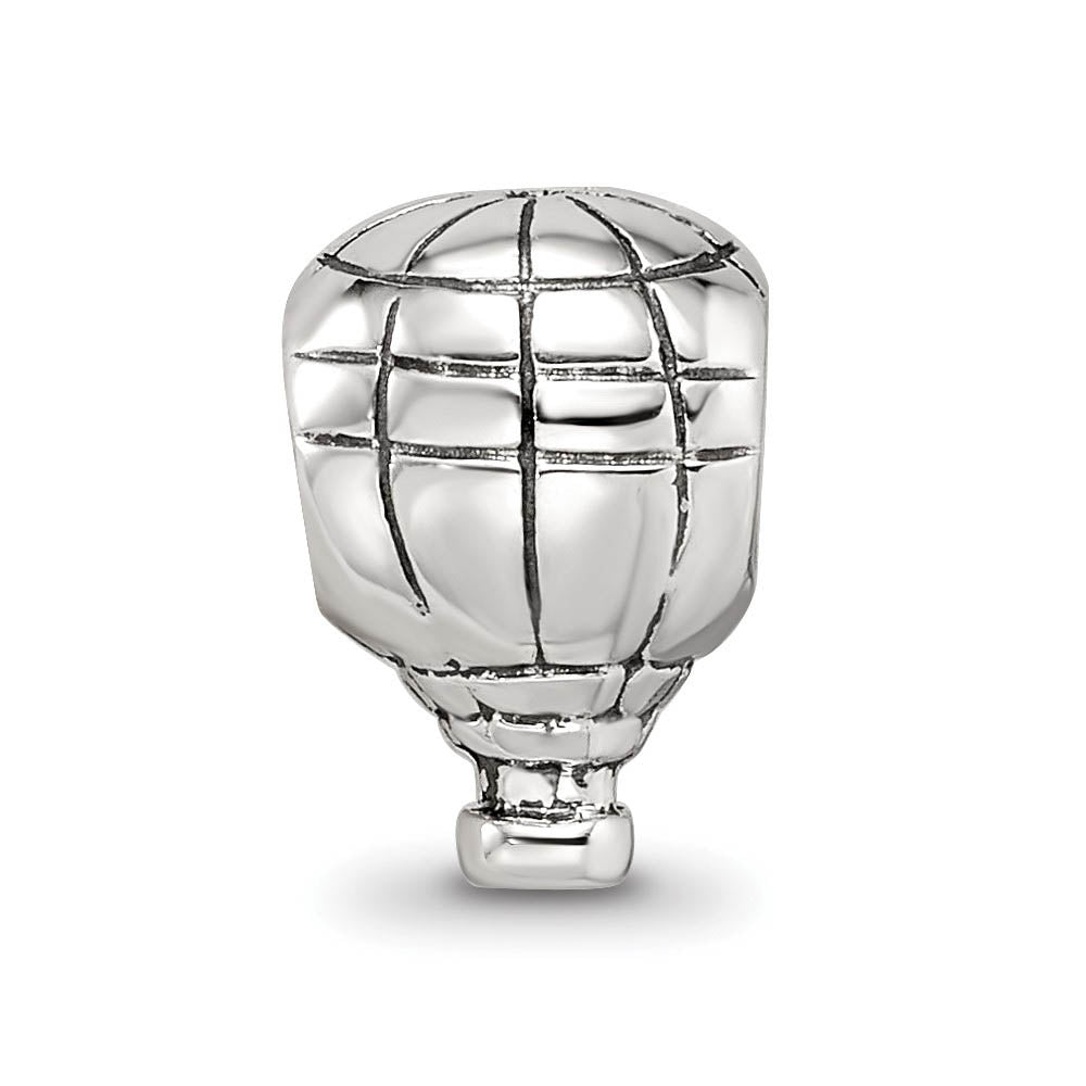 Alternate view of the Sterling Silver Hot Air Balloon Bead Charm by The Black Bow Jewelry Co.