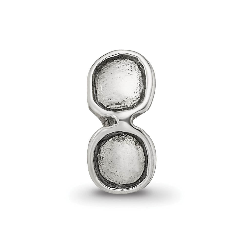 Alternate view of the Sterling Silver Sunglasses Bead Charm by The Black Bow Jewelry Co.