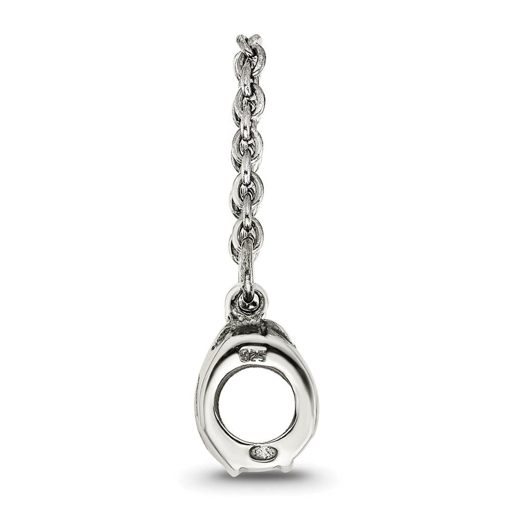 Alternate view of the Sterling Silver Shoulder Bag Bead Charm by The Black Bow Jewelry Co.